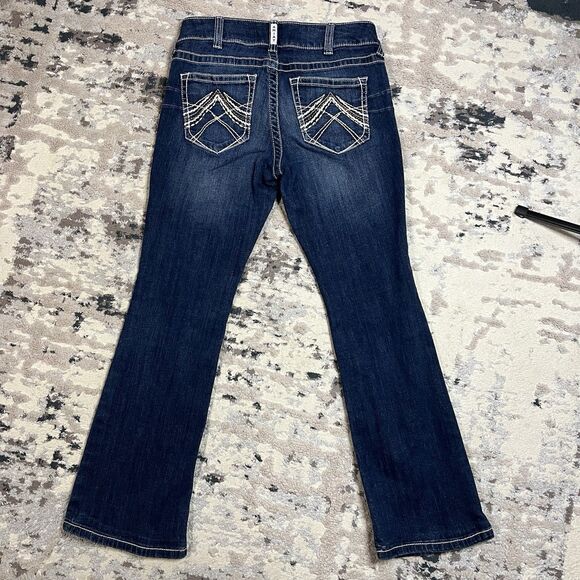 Ariat Real Jeans Women's 29S Bootcut Blue Denim Dark Wash Western Cowgirl - Picture 7 of 11